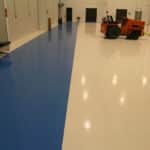 Airplane hangar floor coatings